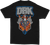 DBK Wide Open Tee Black Medium - 100% Cotton 6oz T-Shirt
