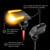 XK GLOW Mini LED Turn Signal Kit for Motorcycles – Front Amber & Rear Red, Matte Black, Compact and Waterproof
