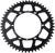 FIRE POWER Aluminum 52-Tooth Rear Sprocket - Black Anodized for Motorcycles