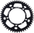 FIRE POWER Rear Sprocket Aluminum 48T Black for Enhanced Motorcycle Performance