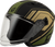 GMAX OF-87 Duke Matte Black/Green Open Face Helmet with LED Lighting and Advanced Ventilation