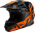 GMAX MX-96 Splinter Helmet Black/Orange Medium - DOT Approved Motorcycle Helmet with MIPS and Ventilation System