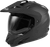 GMAX GM-11 Dual Sport Helmet Matte Black with Sun-Blocking Peak and Intercom Compatibility