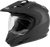 GMAX GM-11 Dual Sport Helmet Matte Black with Sun-Blocking Peak and Intercom Compatibility