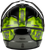 GMAX MD-74 Striker Modular Helmet with Gold Shield, Black/Silver/Green Metallic, XL