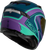 GMAX FF-98 Aftershock Helmet Matte Purple/Blue XL with Integrated LED Rear Light and Quick Release Shield