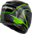 GMAX FF-98 Aftershock Helmet Grey/Neon Green XL with Integrated LED Rear Light and Quick-Release Face Shield