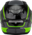 GMAX FF-98 Aftershock Helmet Grey/Neon Green Medium with Quick-Release Face Shield and LED Rear Light