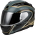 GMAX FF-98 Aftershock Helmet Grey/Metallic Gold XS with Integrated LED Rear Light and Quick-Release Face Shield