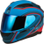 GMAX FF-98 Aftershock Matte Blue/Red XL Motorcycle Helmet with Integrated LED Rear Light and Quick-Release Shield