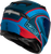 GMAX FF-98 Aftershock Matte Blue/Red Motorcycle Helmet with Integrated LED Rear Light and Quick-Release Shield
