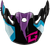 GMAX Mx 96 Splinter Visor with Screws – Black, Purple & Blue