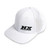 NX White W/ Gray Mesh Flat Bill Cap (L/XL  Embroider Logo) - 16607