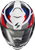 Scorpion EXO ECL-1105 Exo Eclipse Full Face Helmet Lunar White/Red/Blue Large