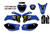 D-COR Complete Kit 23 Blue Mey Ttr 110 Black Background (Part #20-50-113)