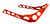 SPG D-SDRB605-LRD Rear Bumper with Raised Grab Handle for 154" Vehicles in Lava Red