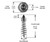 IGRIP 1" (25mm) Standard Screw Studs, Pack of 200 (Part Number: ST-25200R)