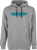 Fly Racing Corporate Pullover Hoodie Grey/Blue XL – Lightweight Cotton-Poly Blend with Screen Print Logo
