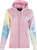 Fly Racing Women's Tie Dye Zip-Up Hoodie Pink, Yellow & Blue, Medium