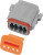 NAMZ Custom Cycle Deutsch DP-8G 8-Wire Grey Plug and Wedge Lock Head