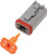 NAMZ Custom Cycle Deutsch DP-4G 4-Wire Gray Plug & Wedgelock Head