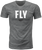 Fly Racing WFH Tee Dark Grey Heather Medium - Comfortable Cotton-Polyester Blend