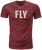 Fly Racing Wfh Tee Red Heather XL - Comfortable Cotton-Polyester Blend
