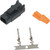 NAMZ Custom Cycle Deutsch DTM 2-Pin Black Plug with 2 Terminals and Wedge Lock - Part Number MDP-2B