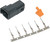 NAMZ Custom Cycle Deutsch DTM 6-Pin Black Connector with Wedge Lock - Part Number MDR-6B