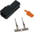 NAMZ Custom Cycle Deutsch DTM 2-Pin Black Receptacle with Stamped Terminals (Part Number: MDR-2B)