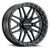 Raceline Krank XL Wheel 18x7 - Black with Satin Black Ring for ATV/UTV