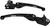 FLO Motorsports Mx Style Lever Set Black for Harley-Davidson '96-17 Fixed Models (Part HD-807BLK)
