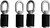 HORNET RZ-3002 E Tie Down Anchors - Set of 4 for UTV Bed Rails