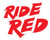 D-COR Ride Red Decal 24" – High-Visibility Vinyl Sticker for Vehicles and Equipment