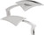 BAGGERNATION Power Mirrors Chrome 5.75 x 1.75 inches - Aggressive Wedgy Design for Bagger Front Ends
