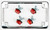 Chris Products License Plate Frame with 4 Red Reflectors and Chrome Finish – Part 0602