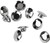 HardDrive 03-0107-10 Chrome H Bar Clamp Bolt Caps, Pack of 10