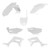 ACERBIS Full Plastic Kit for Honda - White (Part #2861930002)