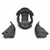 Scorpion EXO Exo R320 Kwikwick 2 Grey Snaps Liner and Cheek Pad Kit – Model 32-610-07