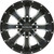 RACELINE Mamba Wheel 15x7 - 4/156 Bolt Pattern, Black with Machined Accents