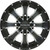 RACELINE Mamba Wheel 14x7 - 4/156 Bolt Pattern, Black Machined Finish