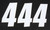 D-COR Number 4 White 4-Inch Decals (3 Pack) - Race-Style Vinyl Numbers for Motocross and Supercross