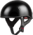 GMAX H145025 HH-45 Half Helmet Naked Black Medium with DOT Approval