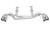 Chevrolet C8 Corvette SOUL Performance Rear Exhaust System - Brushed / Dual Wall 4″ Slash Cut