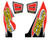 PRO CIRCUIT Ti 6 Wrap/End Cap Decal for Yamaha YZ250F Replacement Muffler Stickers