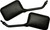 EMGO Deluxe GP Motorcycle Mirrors Pair for 10mm Mounts - Long Style with Matte Black Finish