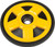 PPD R0141D-2-401B Yellow Idler Wheel - 5.55" Diameter, 20mm Width