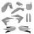 ACERBIS Full Plastic Kit for Motorcycle - Grey (Part Number 2736350011)