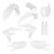 ACERBIS Full Plastic Kit for Motorcycle - White (Part #2736350002)