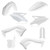 Acerbis Full Plastic Kit for Motorcycle - White (Part #2449570002)